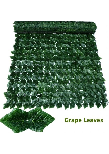 Üzüm Yaprakları 2 Metre x 0.5 Metre Yapay Yaprak Çit Panelleri 4/3/2/1 M Uzun Sahte Sarmaşık Çit Sahte Yapraklar Gizlilik Çit Bahçe Çiti Balkon Teras Veranda Ekranı (Yurt Dışından)