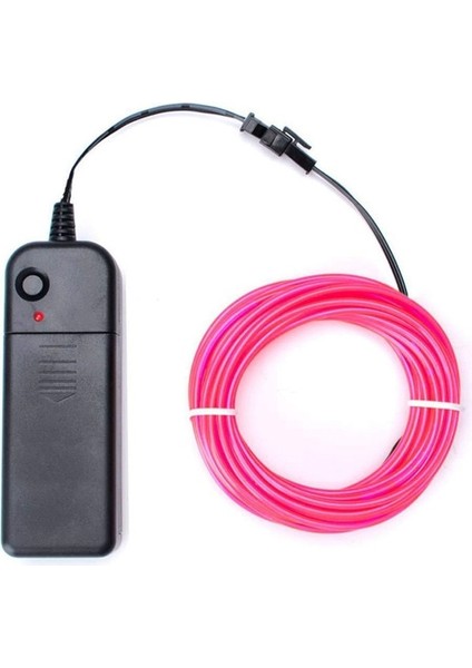 Pil Kutusu Pembe 1 Metre Esnek Neon Işık Glow El Tel Halat Kablo Noel Dans Rave Dekorasyon Için LED Işıkları Dıy Ayakkabı Giyim USB LED Şerit Lamba (Yurt Dışından)
