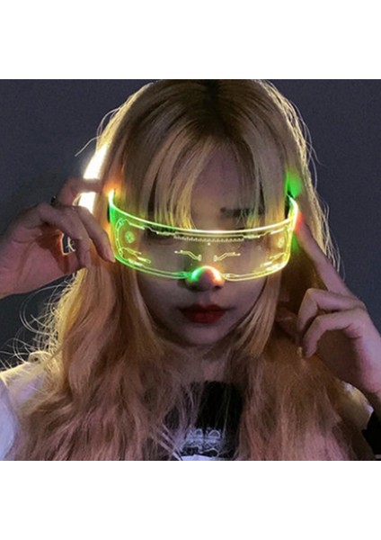 LED Fan B5 Renkli Işıklı Gözlük LED Gözlük Müzik Ktv Bar Glow Parti Malzemeleri Düğün Parti Kostüm Dekorasyon Light Up Gözlük (Yurt Dışından) indirimleri