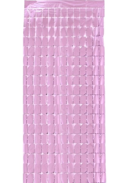 Pembe 1x2 M Parti Zemin Metalik Folyo Saçak Glitter Perde Doğum Günü Düğün Dekorasyon Zemin Bebek Duş Favor Malzemeleri (Yurt Dışından)