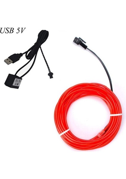 USB Kırmızı 1 Metre Esnek Neon Hafif Parlamalı El Tel Halat Kablo Noel Dans Rave Dekorasyon Için LED Işıkları Dıy Ayakkabı Giyim USB LED Şerit Lamba (Yurt Dışından) fiyatları