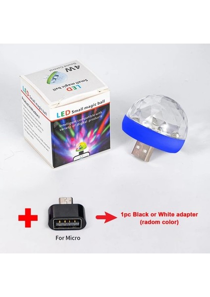 Mavi Mikro Mini Taşınabilir LED Işık Taşınabilir Cep Telefonu Sahne Işıkları Rgb Projeksiyon Lambası Parti Dj Disko Lambaları Araba Atmosfer Topu Işık (Yurt Dışından)