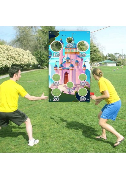 Resim Olarak Disney Prenses Kale Fasulye Torbası Toss Oyunu Doğum Günü Partisi Malzemeleri Pembe Asılı Toss Oyunu Banner Arka Plan Kızlar Ev Dekorasyon (Yurt Dışından) fırsatları