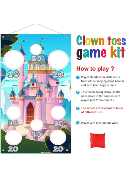 Resim Olarak Disney Prenses Kale Fasulye Torbası Toss Oyunu Doğum Günü Partisi Malzemeleri Pembe Asılı Toss Oyunu Banner Arka Plan Kızlar Ev Dekorasyon (Yurt Dışından) indirimleri