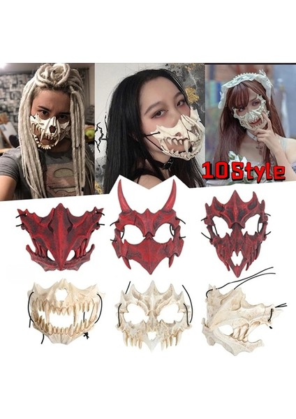 H Cadılar Bayramı Cosplay Reçine Maske Ejderha Tanrı Maskesi Çevre Dostu Hayvan Tema Parti Hayvan Kafatası Maskesi (Yurt Dışından) fiyatları