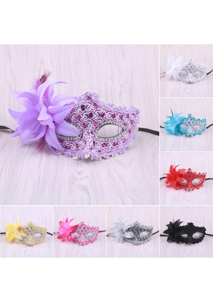 Mor Cosplay Yüz Kapatma Beaty Kişilik Rahat Elegance Yaratıcı Süslenmiş Rhinestones Yarım Yüz Dantel Venedik Maskesi Hediye Için (Yurt Dışından) fiyatları