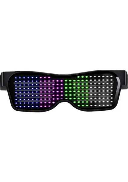 Uygulama Kontrolü 4 Renk USB Şarjı Çok Renkli Parti LED Gözlükleri Disko Şarap Barı Dinamik Yanıp Sönen LED Gözlük, Övgüler Bluetooth App Özelleştirilebilir Işıklandırma (Yurt Dışından)