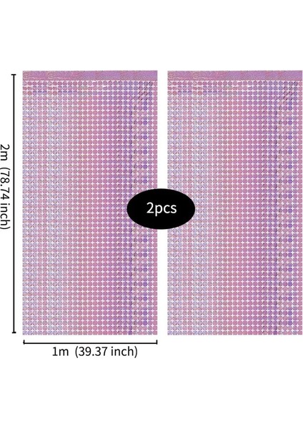 Küçük Pembe 2 Adet Kare Zemin Yıldönümü Yılbaşı Dekoru Yeni Yıl Doğum Günü Partisi Dekorasyon Düğün Perdesi Bekarlığa Veda Partisi Fortni (Yurt Dışından)