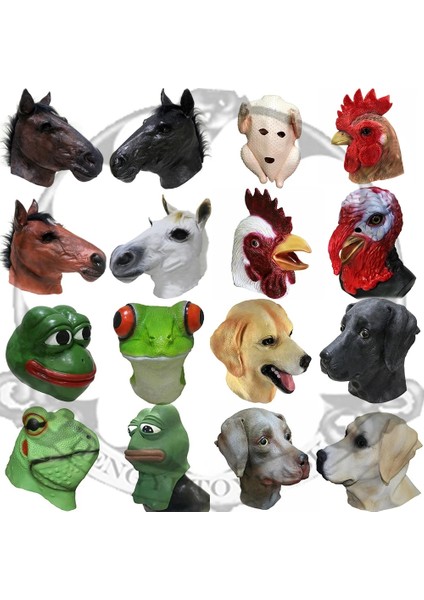 Beyaz Unicorn Hayvan Komik Maske At Unicorn Maskesi Türkiye Tavuk Kurbağa Köpek Maskeleri Parti Kostüm Partisi Lateks Hayvan Kafa Maskesi Başlık Sahne (Yurt Dışından)