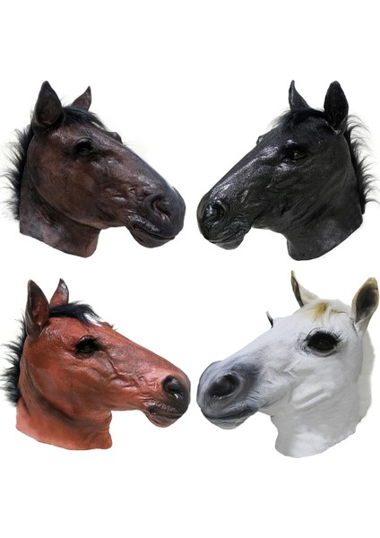 Beyaz Unicorn Hayvan Komik Maske At Unicorn Maskesi Türkiye Tavuk Kurbağa Köpek Maskeleri Parti Kostüm Partisi Lateks Hayvan Kafa Maskesi Başlık Sahne (Yurt Dışından)