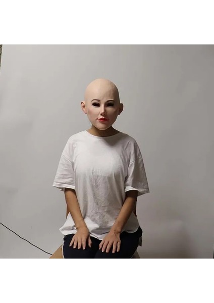 B1 Yaratıcı Kişilik Maskesi Kel Güzellik Tam Yüz Saç Maskara Maskesi Cadılar Bayramı Partisi Masquerade Cosplay Rol Yapma Sahne (Yurt Dışından)