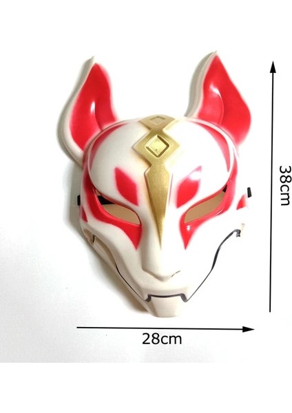 Tip 45 Plastik Yüz Maskesi Cadılar Bayramı Korkunç Yetişkin Maskesi Kostüm Partisi Dekoru Sahne Hayalet Korkunç Maske Anime Japon Tilki Cosplay Maske (Yurt Dışından)