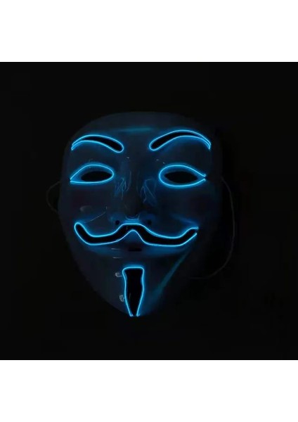 Mavi Cadılar Bayramı Maskesi Sahne Şapkalar Korku Anime Cosplay Maskeleri V Yüz Anonim Karnaval Steampunk Cosplay Kostümleri Anime Cosplay Maskesi (Yurt Dışından)