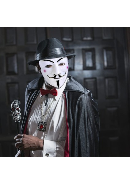 Mavi Cadılar Bayramı Maskesi Sahne Şapkalar Korku Anime Cosplay Maskeleri V Yüz Anonim Karnaval Steampunk Cosplay Kostümleri Anime Cosplay Maskesi (Yurt Dışından) fırsatları