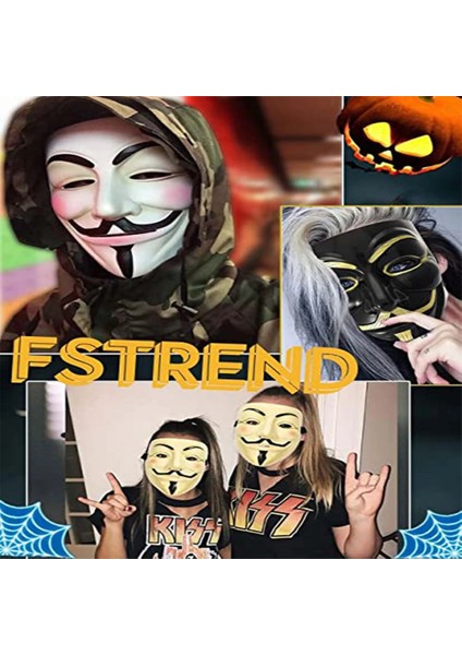 Mavi Cadılar Bayramı Maskesi Sahne Şapkalar Korku Anime Cosplay Maskeleri V Yüz Anonim Karnaval Steampunk Cosplay Kostümleri Anime Cosplay Maskesi (Yurt Dışından) indirimleri
