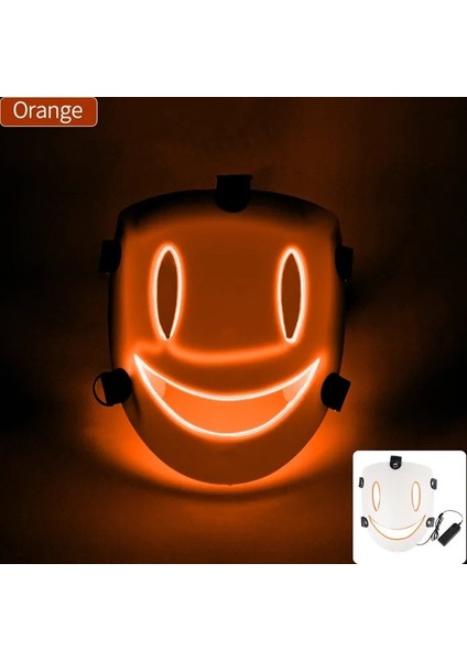 Typea 06 Cadılar Bayramı Gizemli Gülümseyen Tam Yüz Maskesi Cosplay Japon Anime Yüksek Katlı Invasion Karnaval Partisi Için LED Işıklı Maske (Yurt Dışından)