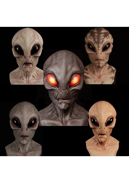02 Cadılar Bayramı Uzaylı Maskesi Korkunç Korkunç Korku Dekor Supersoft Sihirli Maske Ürpertici Parti Dekorasyon Komik Cosplay Prop Malzemeleri (Yurt Dışından) fırsatları