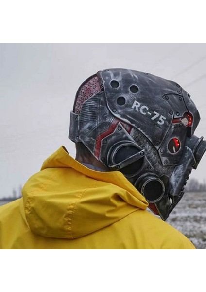 Gri Cadılar Bayramı Başlık Robot Kask Erkek Cyberpunk Maskesi Gezegen Uzaylı Maskesi Tam Yüz Yakışıklı Fonksiyonel Rüzgar Lateks Başlık (Yurt Dışından) modelleri