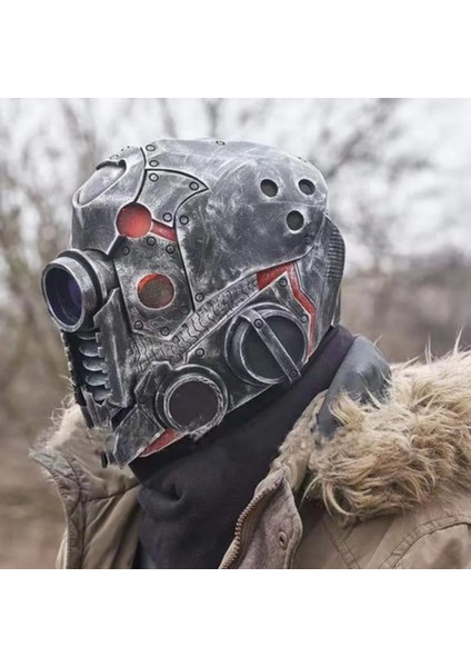 Gri Cadılar Bayramı Başlık Robot Kask Erkek Cyberpunk Maskesi Gezegen Uzaylı Maskesi Tam Yüz Yakışıklı Fonksiyonel Rüzgar Lateks Başlık (Yurt Dışından) fırsatları