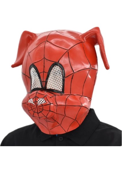 Stil B Yeni Komik Domuz Kafası Maskesi Şarkı Giydirme Masquerade Cadılar Bayramı Kostüm Partisi Sahne Maskeleri Lateks Kırmızı Pembe Domuz Kask Kulaklık Karnaval (Yurt Dışından)
