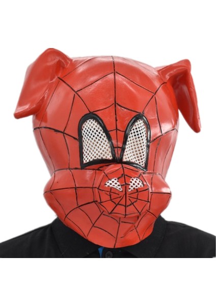 Stil B Yeni Komik Domuz Kafası Maskesi Şarkı Giydirme Masquerade Cadılar Bayramı Kostüm Partisi Sahne Maskeleri Lateks Kırmızı Pembe Domuz Kask Kulaklık Karnaval (Yurt Dışından)