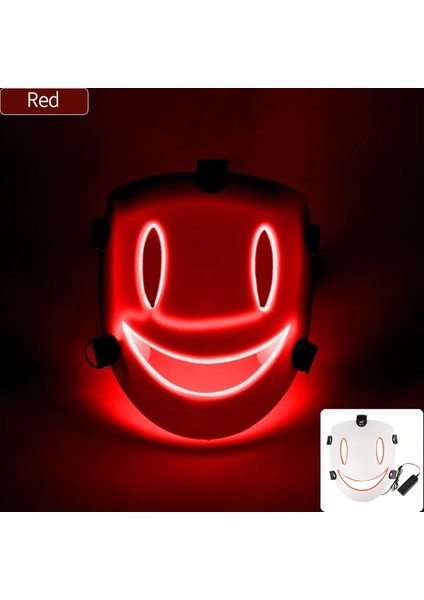 Işık ile Maske 3 Japon Animesi Cosplay Yüksek Katlı Invasion Cosplay Maske Neon Aydınlık LED Parti Maskesi Samuray Kostüm Sahne (Yurt Dışından)