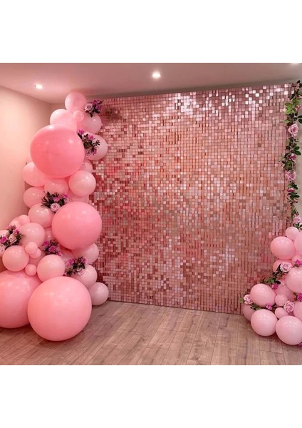 Pembe Perde Parti Arka Plan Perde Payet Duvar Paneli Zemin Yağmur Tinsel Perde Düğün Dekor Fotoğraf Kabini Zemin Doğum Günü Duvar Perdeleri (Yurt Dışından) fiyatları
