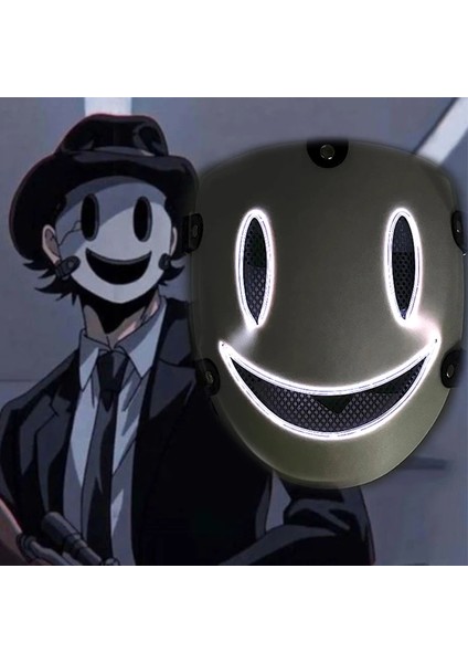 Pembe Japon Anime Yüksek Katlı Invasion Cosplay Maske LED Parlayan Maske Parti Maskesi Japon Samuray Cosplay Kostüm Sahne (Yurt Dışından) fiyatları