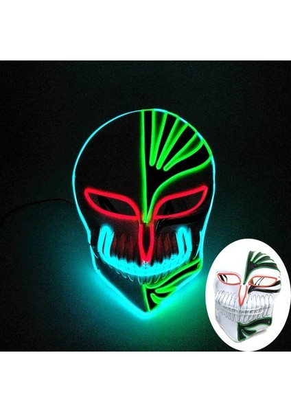 G Tipi Cadılar Bayramı Gizemli Gülümseyen Tam Yüz Maskesi Cosplay Japon Anime Yüksek Katlı Invasion Karnaval Partisi Için LED Işıklı Maske (Yurt Dışından)