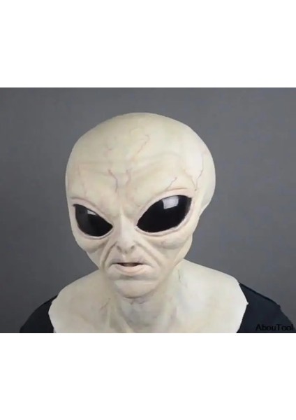 Bir 1 Adet Cadılar Bayramı Cosplay Uzaylı Maskesi Cadılar Bayramı Uzaylı Giydirme Parti Maskesi Korku Başlık Ufo Sahne Masquerade Kostüm Sahne Unisex (Yurt Dışından)