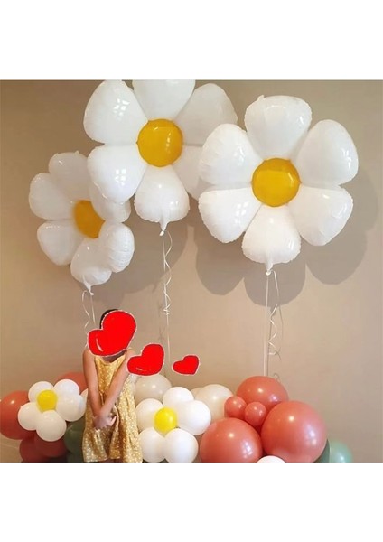 3 Adet A Resim Olarak 3/5/10 Adet Beyaz Papatya Çiçek Balonlar Bebek Duş Doğum Günü Partisi Dekoru Folyo Balon Hawaii Tema Fotoğraf Sahne Çocuk Oyuncakları Globos (Yurt Dışından)