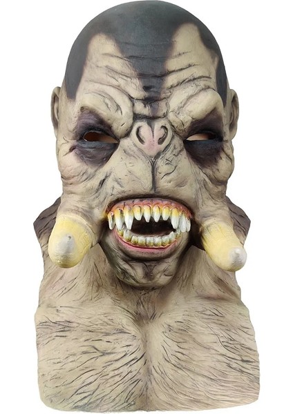 Siyah Cadılar Bayramı Maskesi Dişleri Kırmızı Ork Gri Ork Şeytan Maskesi Parti Parti Korku Maskesi Şapka Tatil Parti Maskesi Maskara Japonesa (Yurt Dışından) modelleri