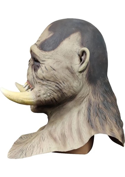 Siyah Cadılar Bayramı Maskesi Dişleri Kırmızı Ork Gri Ork Şeytan Maskesi Parti Parti Korku Maskesi Şapka Tatil Parti Maskesi Maskara Japonesa (Yurt Dışından) fırsatları