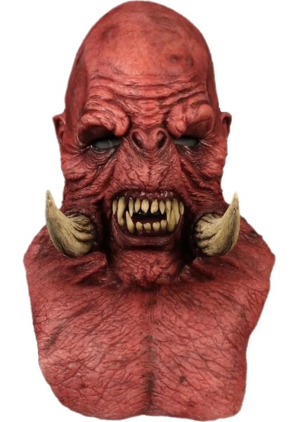 Siyah Cadılar Bayramı Maskesi Dişleri Kırmızı Ork Gri Ork Şeytan Maskesi Parti Parti Korku Maskesi Şapka Tatil Parti Maskesi Maskara Japonesa (Yurt Dışından) indirimleri