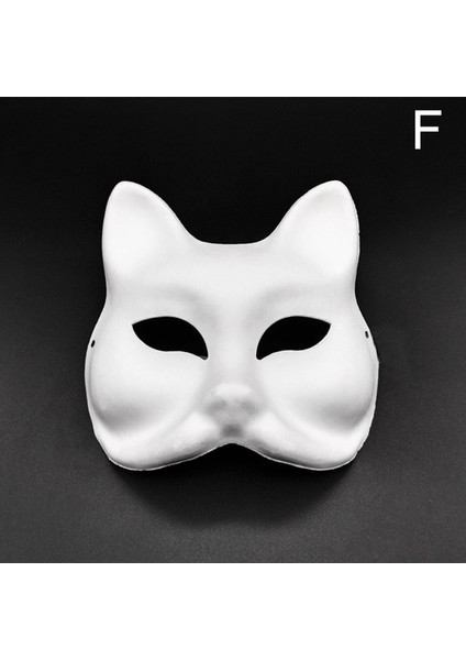 F Kedi Yüz Maskesi Boyanabilir Hamuru Boş Maske Parti Maskesi Cosplay Dans Partisi Için Aksesuar Cadılar Bayramı Masquerade Dıy Zanaat Tedarik Yeni (Yurt Dışından)