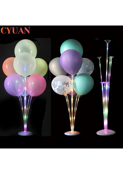 2 Takım 127 cm Standı J 1/2 Takım LED Işık Hava Topları Standı Tutucu Sütun Çocuklar Doğum Günü Partisi Balon Sopa Düğün Dekor Balon Helyum Globos Yetişkin Balon (Yurt Dışından)