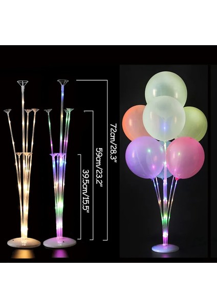 2 Takım 127 cm Standı J 1/2 Takım LED Işık Hava Topları Standı Tutucu Sütun Çocuklar Doğum Günü Partisi Balon Sopa Düğün Dekor Balon Helyum Globos Yetişkin Balon (Yurt Dışından)