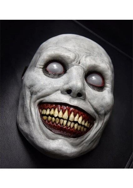 Beyaz Cadılar Bayramı Korku Yüz Kapatma Gülümseyen Beyaz Gözlü Exorcist Şeytanlar Evil Ürpertici Cosplay Korkunç Yüz Maskesi Giyinme Partisi Cosplay Sahne (Yurt Dışından) fiyatları