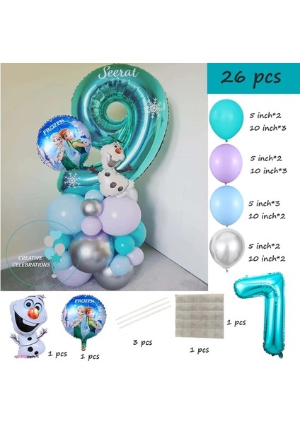 Olaf 7 10 Adet Disney Minnie Mickey Mouse Şişme Alüminyum Balon Erkek ve Kız Bebek Duş Çocuk Doğum Günü Partisi Etkinlikleri Dıy Dekor (Yurt Dışından)