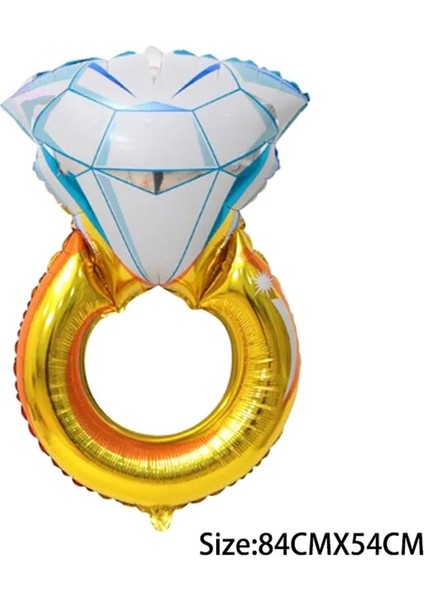 Stil 10 Elmas Yüzük Balon Helyum Folyo Balonlar Sevgililer Günü Partisi Düğün Süslemeleri Doğum Günü Bebek Duş Mariage Malzemeleri Hediye (Yurt Dışından) indirimleri