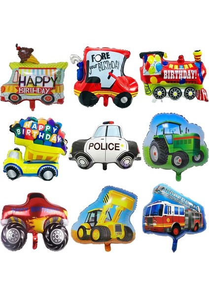 Tank B 3D Karikatür Araba Folyo Balon Buggy Yarış Kazma Araba Tren Hediye Bebek Duş Doğum Günü Partisi Süslemeleri Çocuk Oyuncakları Helyum Balonları (Yurt Dışından)
