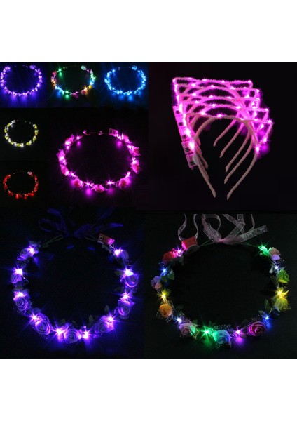 Siyah Kedi 1 Adet Kadın Kız LED Glow Kedi Tavşan Kulak Hairband Light Up Kafa Bandı Çiçek Çelenk Parti Gelin Hediye Doğum Günü Düğün Paskalya (Yurt Dışından) modelleri