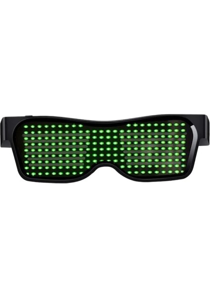 G Bluetooth Programlanabilir LED Metin USB Şarj Ekran Gözlük Adanmış Gece Kulübü Dj Festivali Parti Parlayan Oyuncak Hediye (Yurt Dışından)