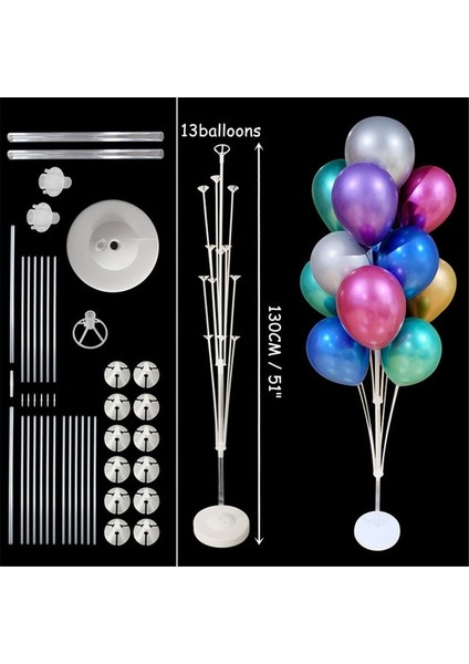 1 Takım 13 Tüp Sütun 7/13/19 Tüpler Balon Sütun Standı Doğum Günü Balonu Ev Dekor Doğum Günü Partisi Dekorasyon Çocuklar Yetişkin Düğün Olay Parti Balonu (Yurt Dışından)