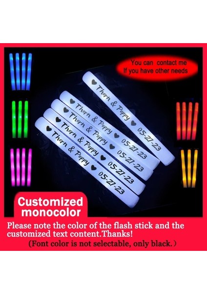 Özel Monokrom 30 12/15/30/60 Adet Rgb LED Parlayan Köpük Sopa Toplu Renkli LED Tezahürat Tüpü Koyu Glow Sticks Işık Doğum Günü Düğün Parti Malzemeleri (Yurt Dışından) fiyatları