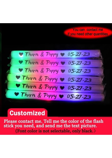 Özel Monokrom 30 12/15/30/60 Adet Rgb LED Parlayan Köpük Sopa Toplu Renkli LED Tezahürat Tüpü Koyu Glow Sticks Işık Doğum Günü Düğün Parti Malzemeleri (Yurt Dışından) fırsatları