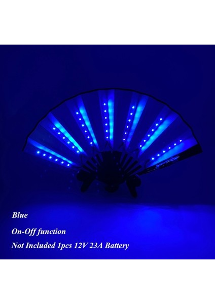10 Inç Kapalı Işıklı Katlanır LED Fan Dans Eden Işık Fan Gece Müzik Gösterisi Için Yanıp Sönüyor Rave Festivali Aksesuarları Karanlıkta Parlayan Parti (Yurt Dışından)