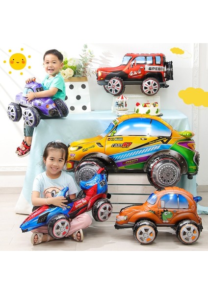 Uçak Gemisi 3D Karikatür Araba Folyo Balon Buggy Yarışı Kazma Araba Tren Hediye Bebek Duş Doğum Günü Partisi Süslemeleri Çocuk Oyuncakları Helyum Balonları (Yurt Dışından)