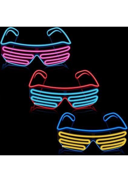 Yeşil LED Gözlük Neon Parti Yanıp Sönen Gözlük El Tel Parlayan Gafas Aydınlık Bril Yenilik Hediye Glow Güneş Gözlüğü Parlak Işık Malzemeleri (Yurt Dışından) fırsatları