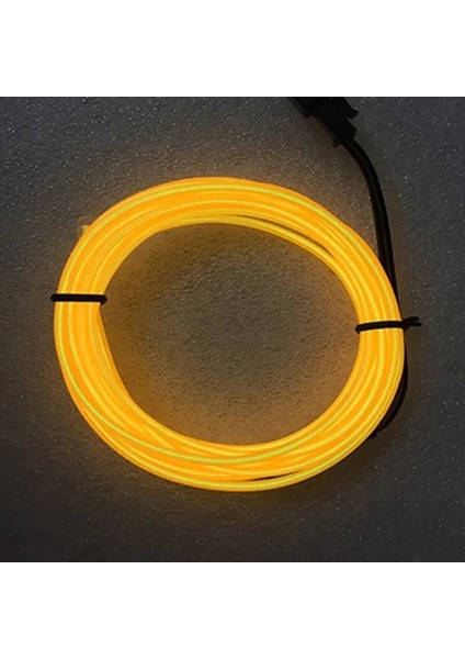 Sarı 2.3mm x 1m Parti Cosplay Parlayan Sahne LED Neon El Tel Kablo Karanlıkta Parlayan Kostümler Giyim Aydınlık Aksesuarları Doğum Günü Dekor (Yurt Dışından)